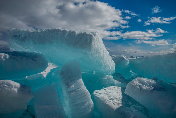 Glowing Blue Ice